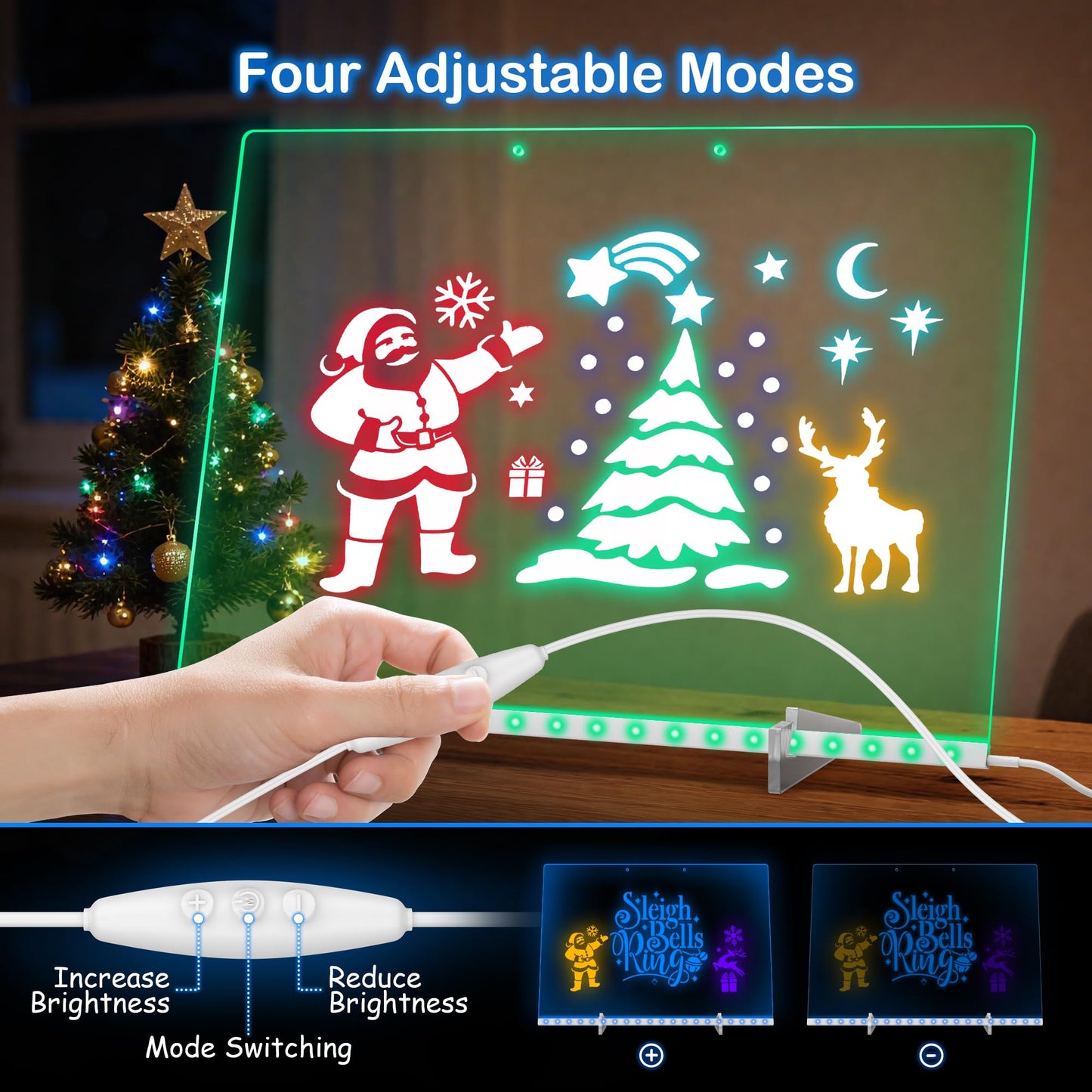 LED Drawing Board, Easter Gifts for Kids, 17" Light Up Reusable Glow in The Dark Drawing Tablet with 7 Colors, Erasable & No Mess Art Toy for Ages 3-12+, Best Birthday Gift for Girls Boys (2026 New)