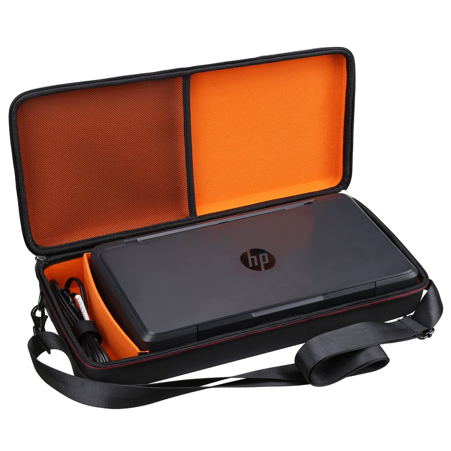 Mchoi Hard Travel Case for HP OfficeJet 200 Portable Printer (CZ993A), Case Only, Black and Orange