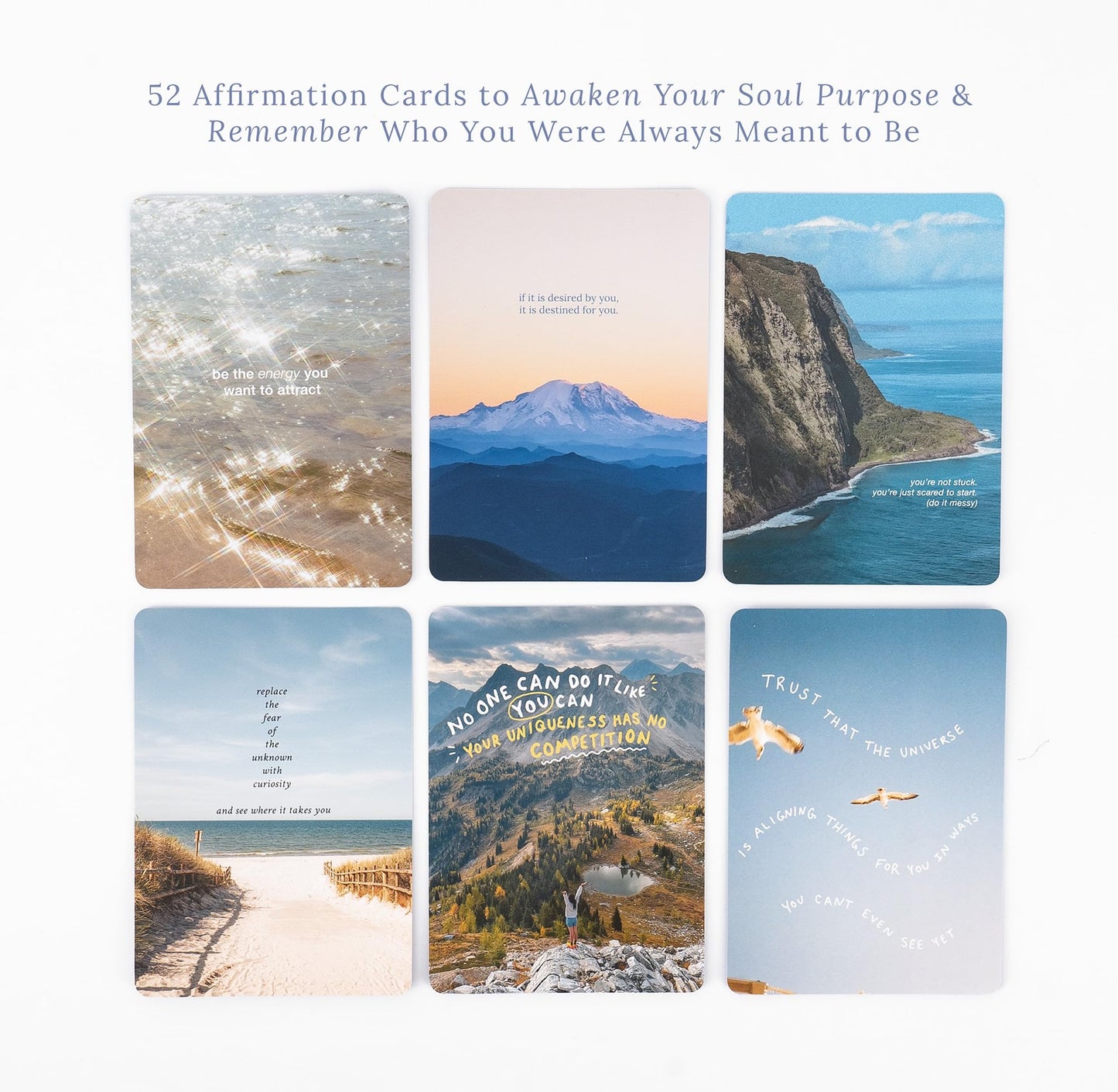 From Your Higher Self Affirmation Cards | 52 Reminders to Awaken Your Soul Purpose & Remember Who You Were Always Meant to Be, Daily Inspirational Guidance Deck for Women