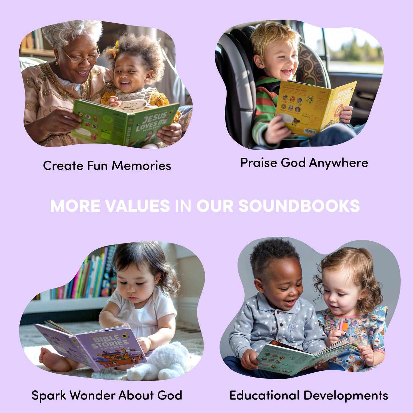 Bible Stories Christian Sound Books for Toddlers | Musical Baby Song Book | Sing Along Book Toys for Kids | Interactive Toddler Books for Baptism Gifts, Easter Baskets & Birthdays