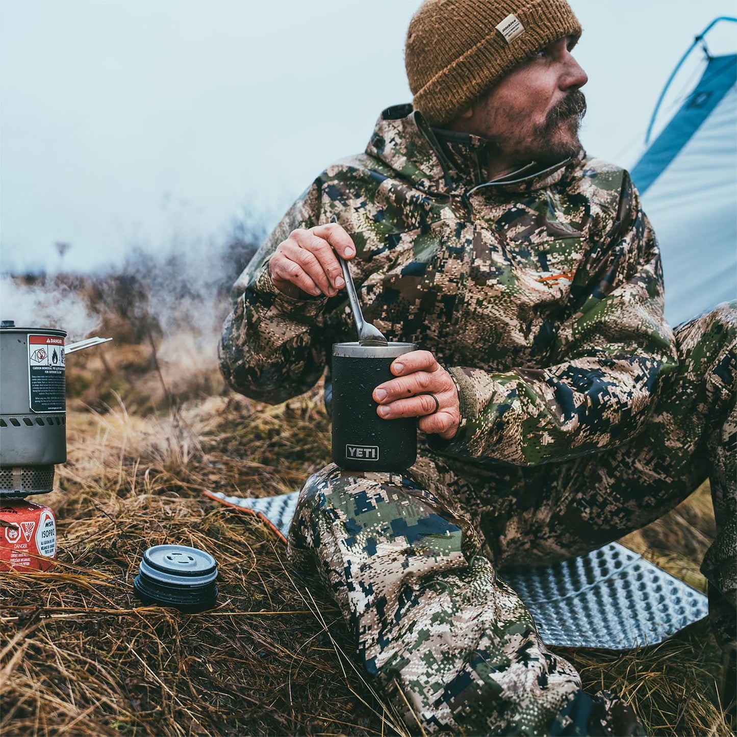 YETI Rambler 16 oz Food Jar, Vacuum Insulated, Stainless Steel, With Airtight Lid, Wetlands Camo