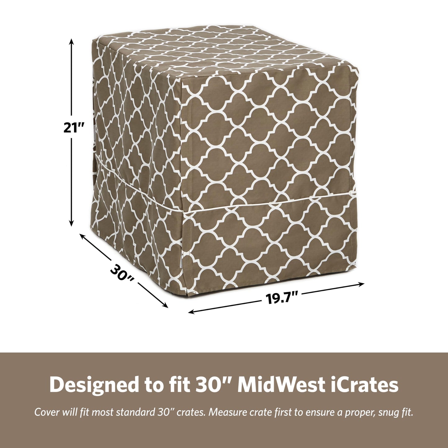 MidWest Homes for Pets Dog Crate Cover with Teflon Fabric Protector, Privacy Crate Cover Fits Midwest and New World 76.2cm Long Dog Crates, Machine Wash and Dry, CVR-30
