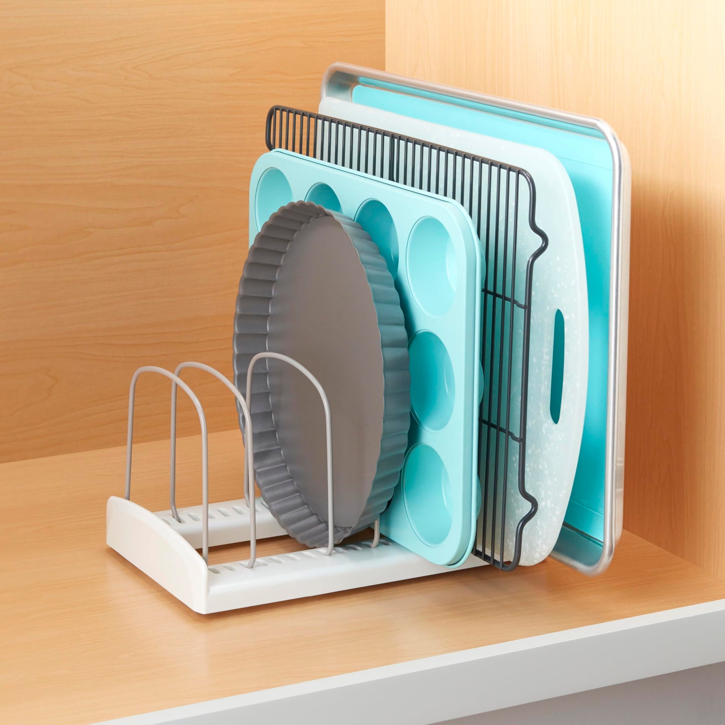YouCopia Bakeware Storemore Adjustable Rack, Standard, White