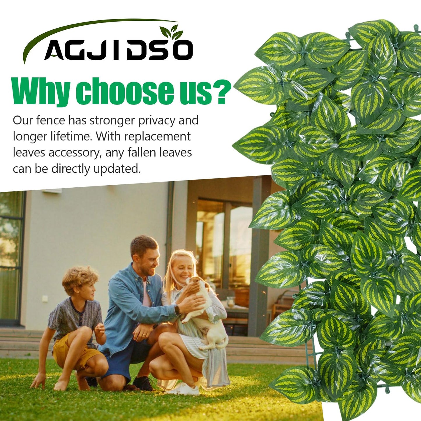 Artificial Ivy Privacy Fence Screen 200"x40", Privacy Screen for Balcony and Garden,Artificial Faux Ivy Hedge,Grass Wall for Indoor and Outdoor Deco with 100PCS Zip Ties (Upgrade Leaves)