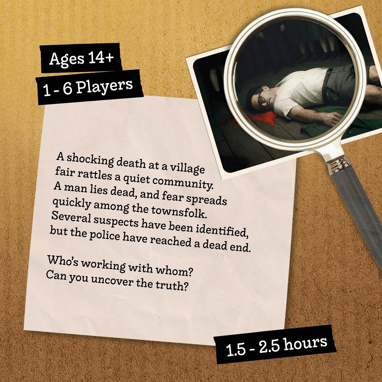 Hidden Games Murder Mystery Game – Canadian Version – Solve a Crime at a Folk Festival – Detective Investigation with 30+ Clues – Board Game for Teens, Adults, Couples & Groups – The Maplebrooke Case