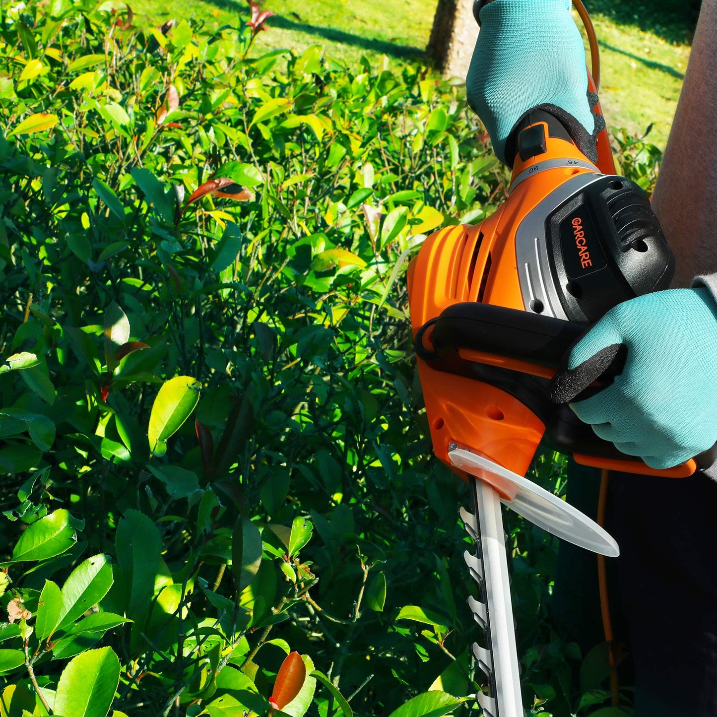 Corded Electric Hedge Trimmers - 4.8A Hedge Cutter | Tree Pruner | Branch Cutter with Rotary Handle, 610mm Laser Cutting Blade, 18mm Cutting Capacity, Blade Cover Included