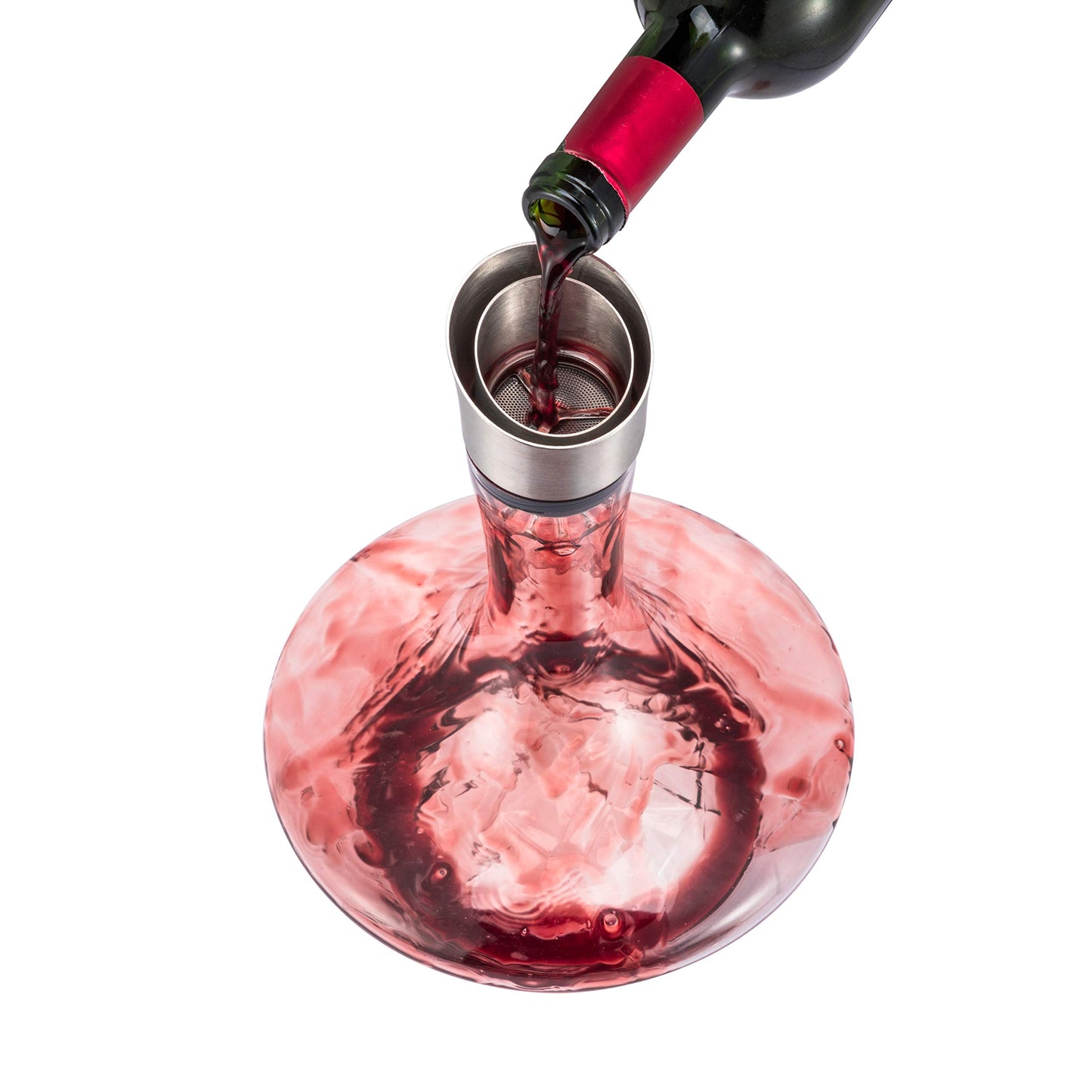 YouYah Iceberg Wine Decanter Set with Aerator Filter,Drying Stand and Cleaning Beads,Red Wine Carafe,Wine Aerator,Wine Gift,100% Hand Blown Lead-Free Crystal Glass