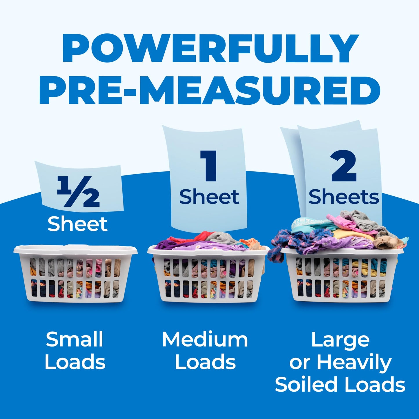 Arm & Hammer Power Sheets Laundry Detergent, Fragrance Free 50ct, 50 loads