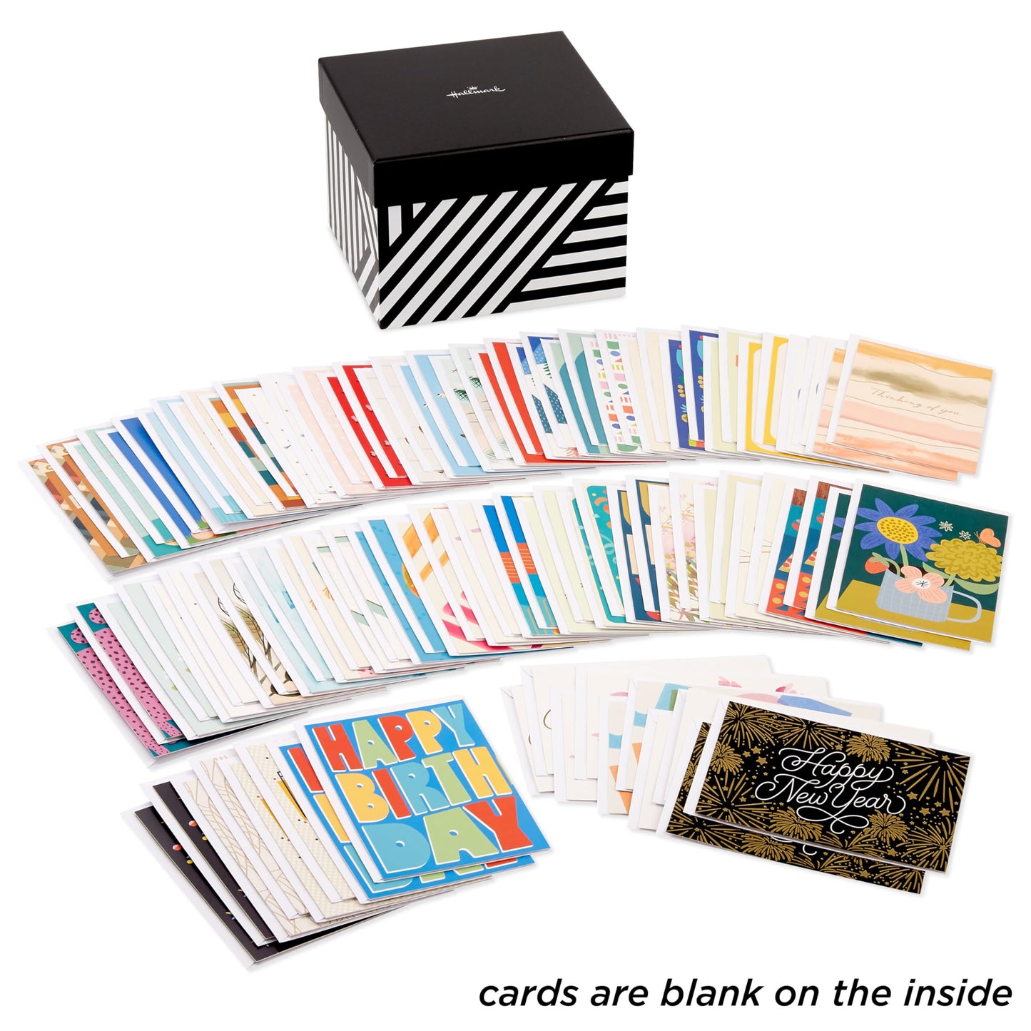 Hallmark Bulk Greeting Card Assortment with Organizer (100 Cards with Envelopes) Birthday Cards, Thank You Cards, Wedding Cards, Sympathy Cards, Holiday Cards, Congrats Cards