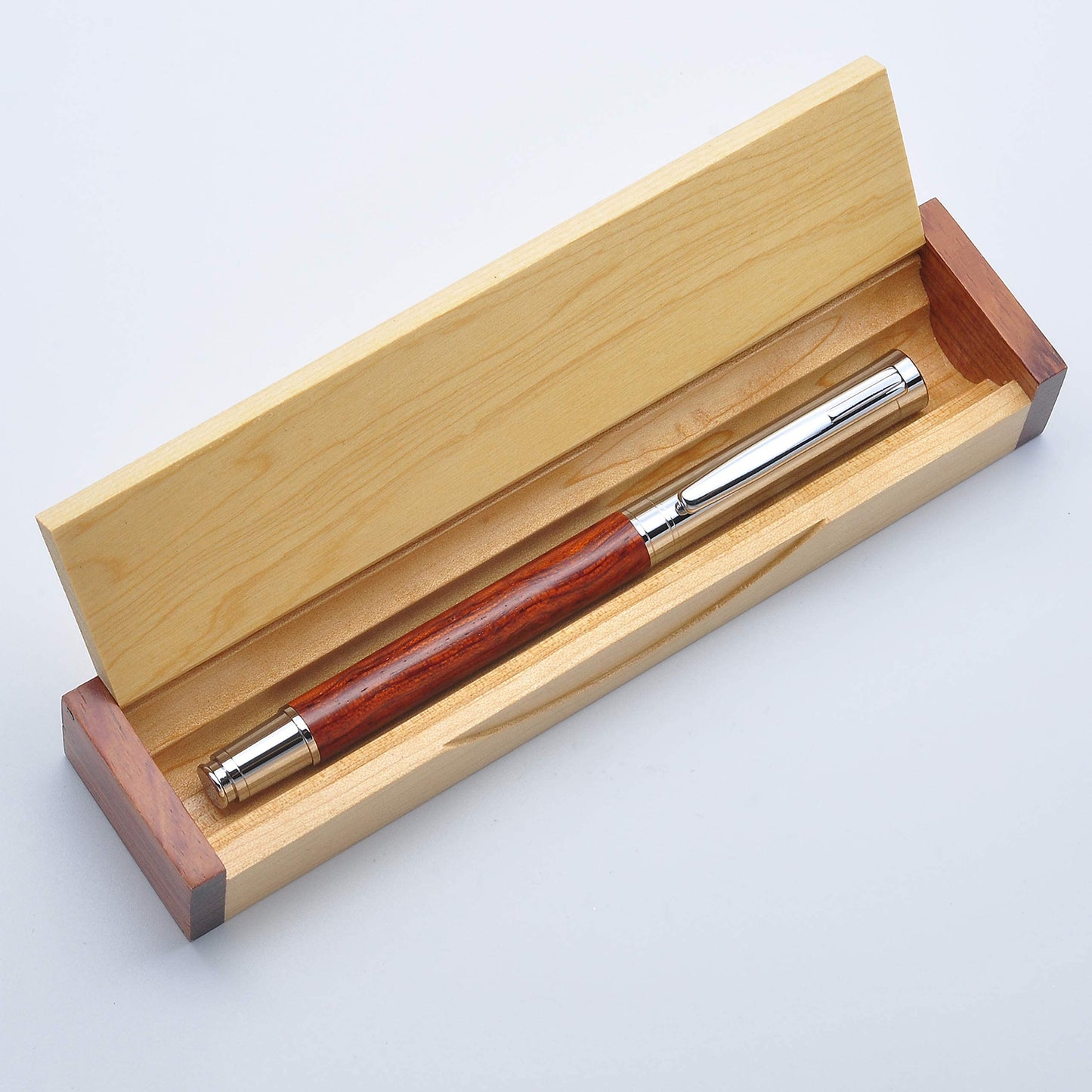 LACHIEVA LUX Elegant Rosewood Rollerball Pen Set.Nice Rose Wood Roller Pen with Germany Schneider Refill. Luxury Wooden Pen for Men & Women. Best and Professional,Office Gift for Writing (rosewood)