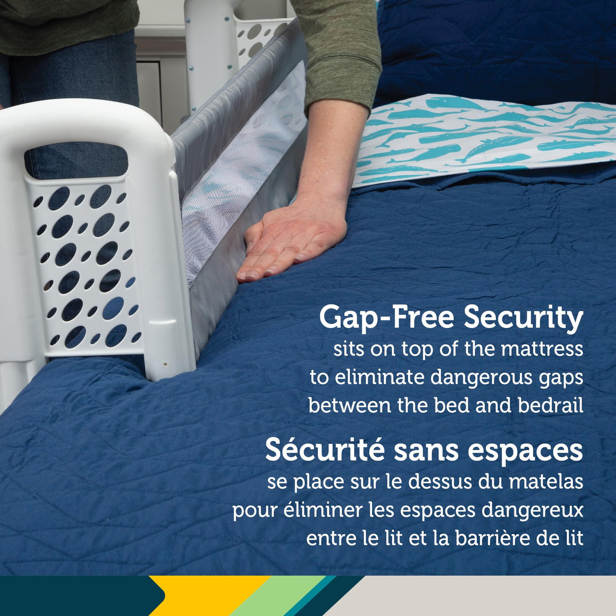 Safety 1st Top of Mattress Bedrail, Grey/White 91.4x40.6x45.7 cm (Pack of 1)