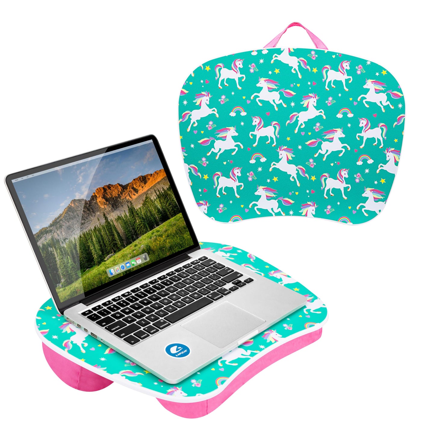 LAPGEAR MyStyle Portable Lap Desk with Cushion - Unicorn - Fits up to 15.6 Inch Laptops - Style No. 45357