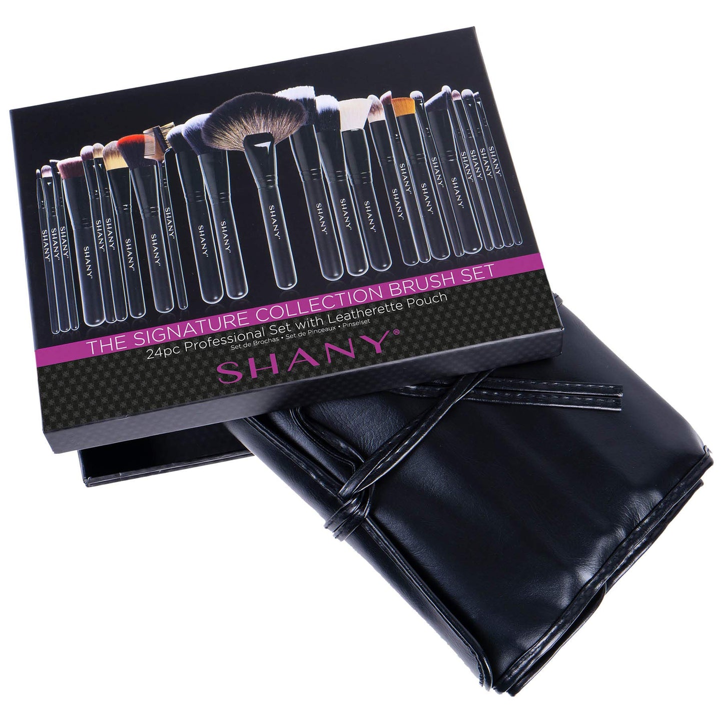 SHANY The Masterpiece Pro Signature Brush Set 24 Pieces Handmade Natural/Synthetic Bristle with Wooden Handle