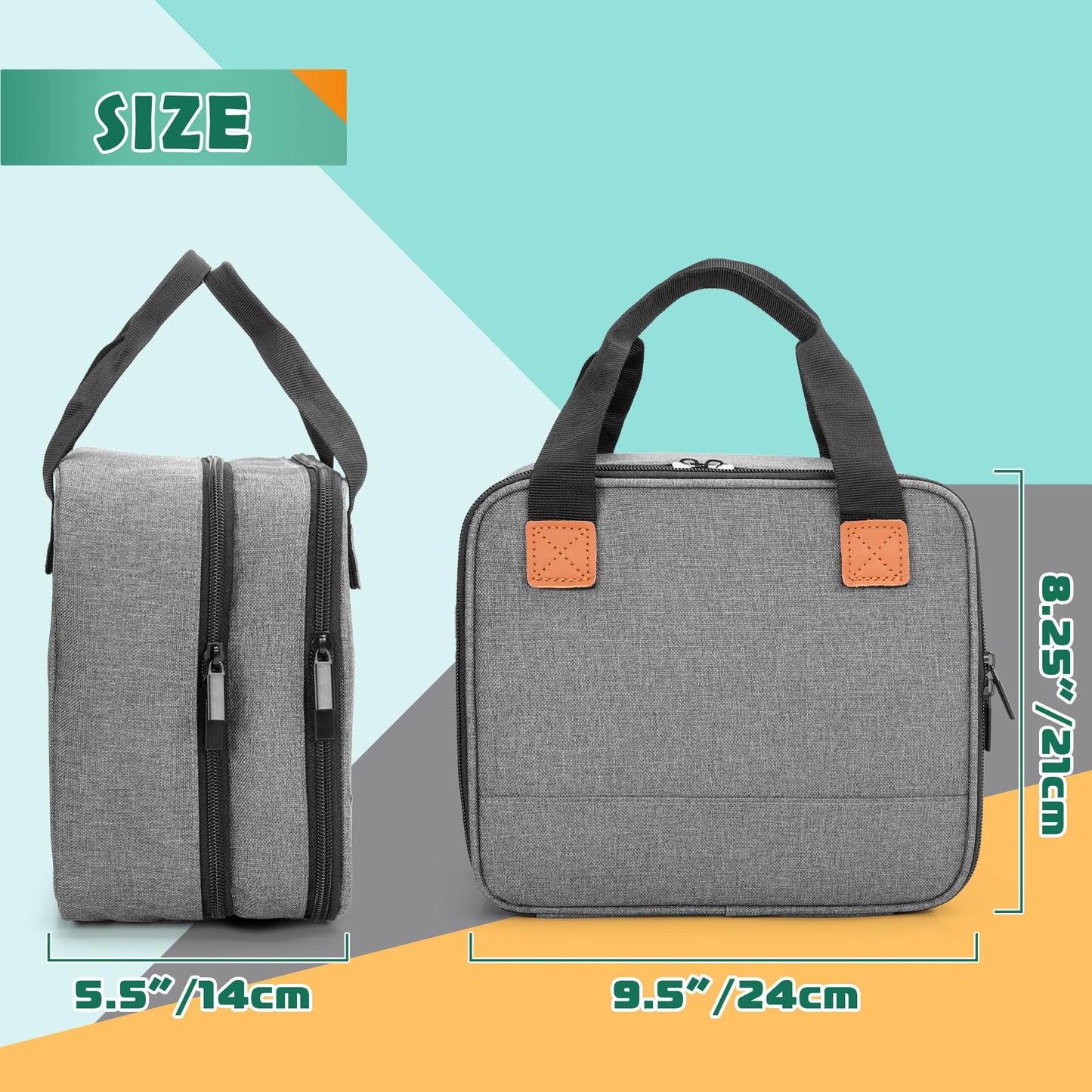 Luxja Label Maker Carrying Case Compatible with Brother P-Touch PT-D610BT / PT-D410 / PT-D460BT, Storage Bag for Brother Label Printer with Multiple Pockets, Gray