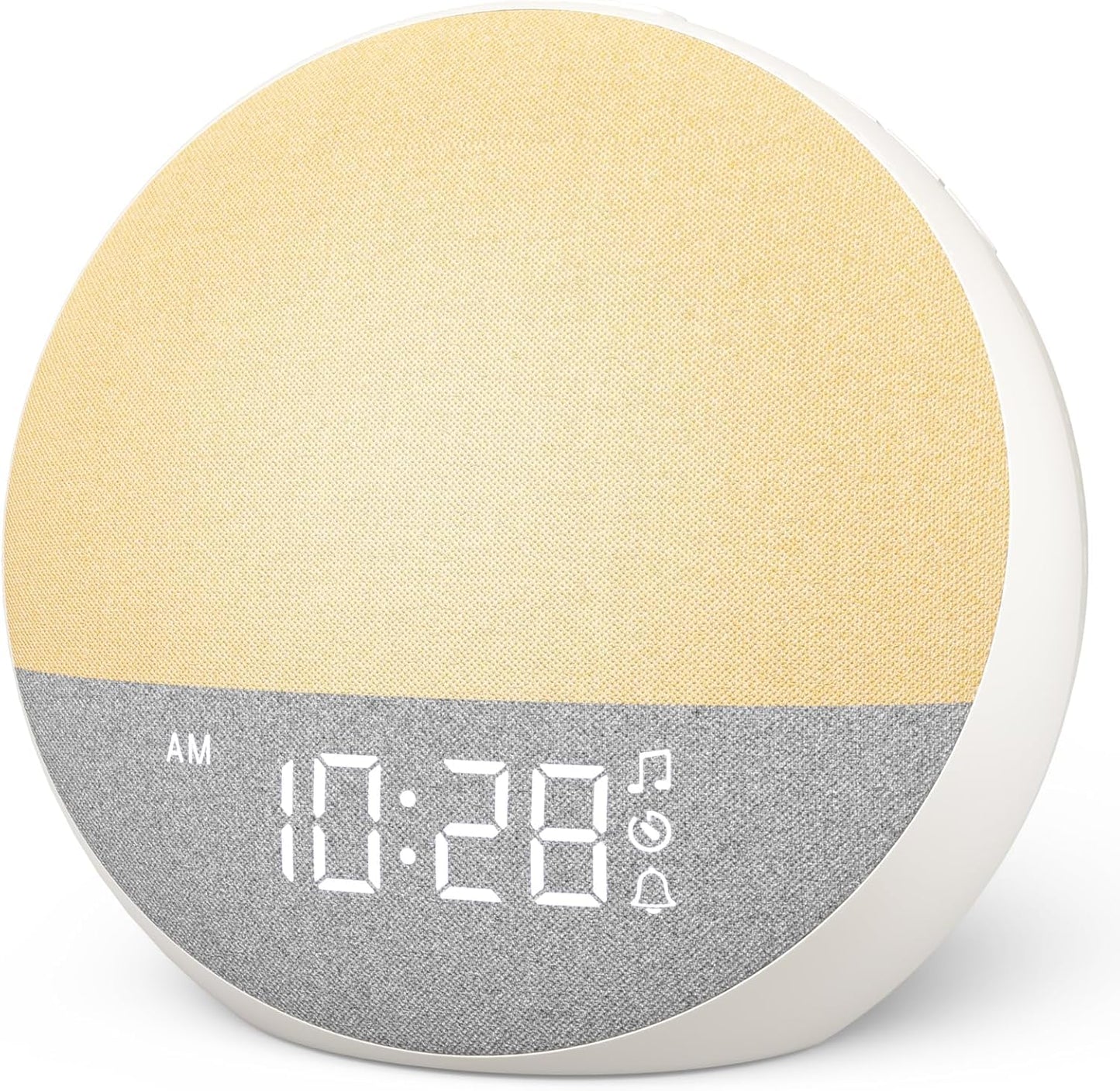 Sunrise Alarm Clock White Noise Machine, Sleep Timer 15-180 mins, 30 Soothing Sounds for Baby Adults Kids, 11 Night Light Colors & Naural Wake Up Light, Easy Set Your Alarms