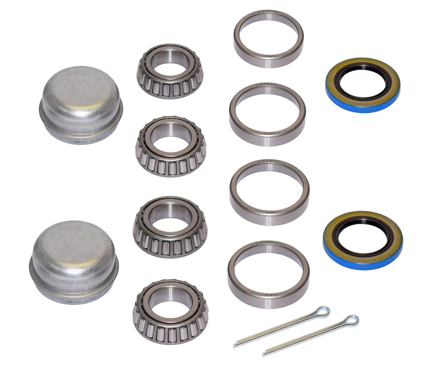 Pair Of Trailer Bearing Repair Kits For 1-1/16 Inch Straight Spindles
