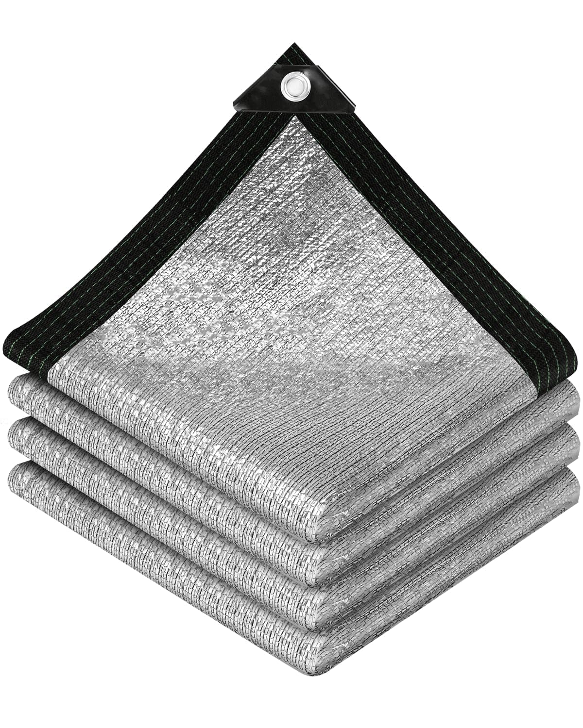 vensovo 95% Aluminet Shade Cloth - 10x14FT Reflective Aluminium Shade Netting Sun Shade Cover with Grommets for Cars, Dogs, Outdoor, RV, Patio