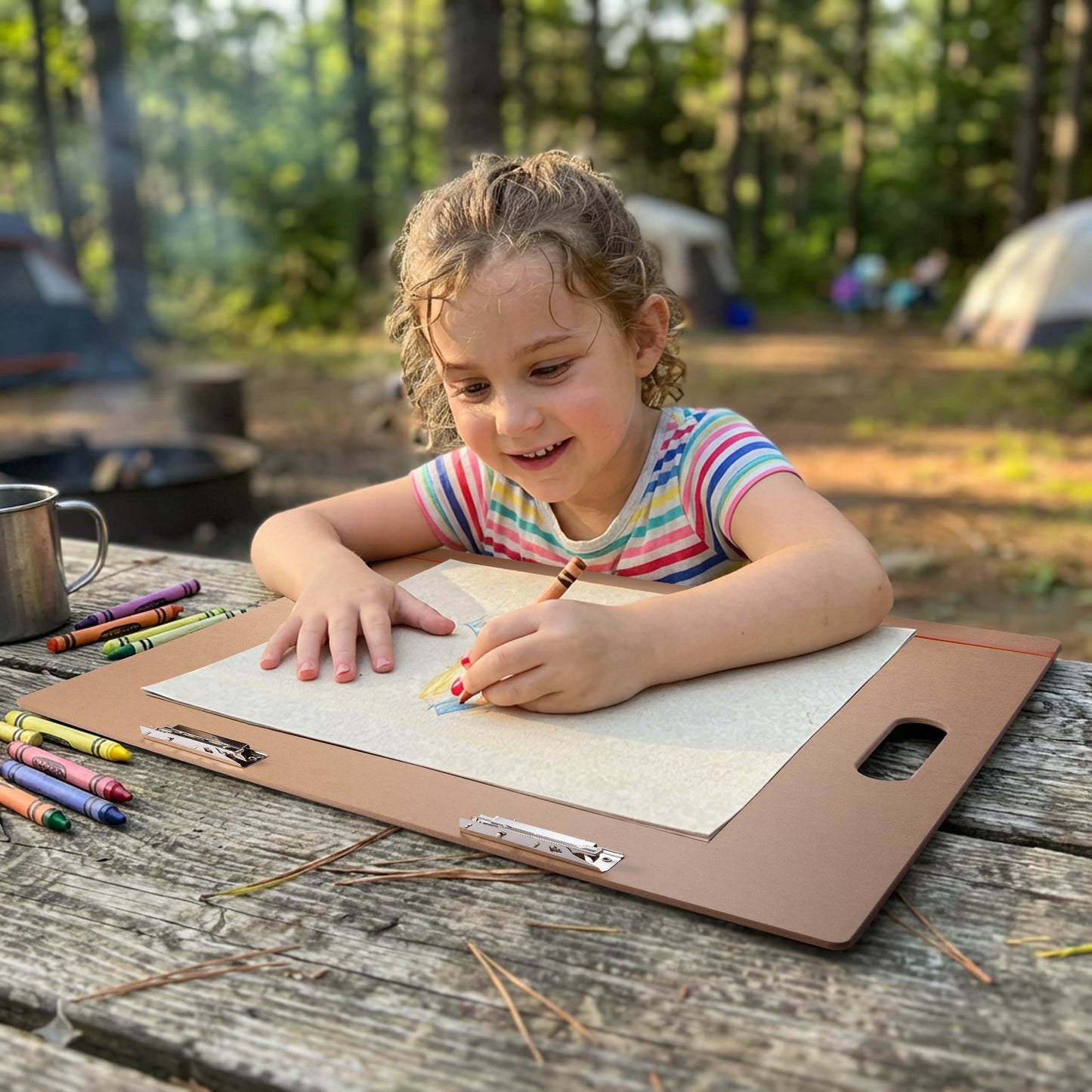 Officemate 23" x 26" Artist Sketch Board with Handle for Drafting Art - Portable Wooden Clipboard for Class, Studio or Field Use (83099)