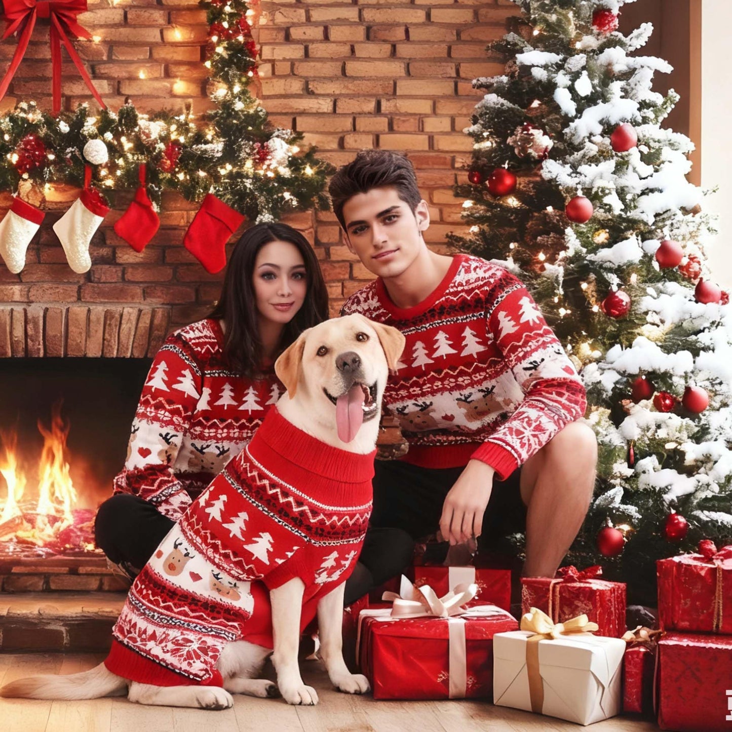 MuYaoPet Family Matching Dog and Owner Clothes Outfits,Christmas Pet Cat Sweater Costume for Small Medium Extra Large Dogs/Women/Men-Dog and Owner Matching Sweaters Separately(Only for Pet, Pet 4XL)