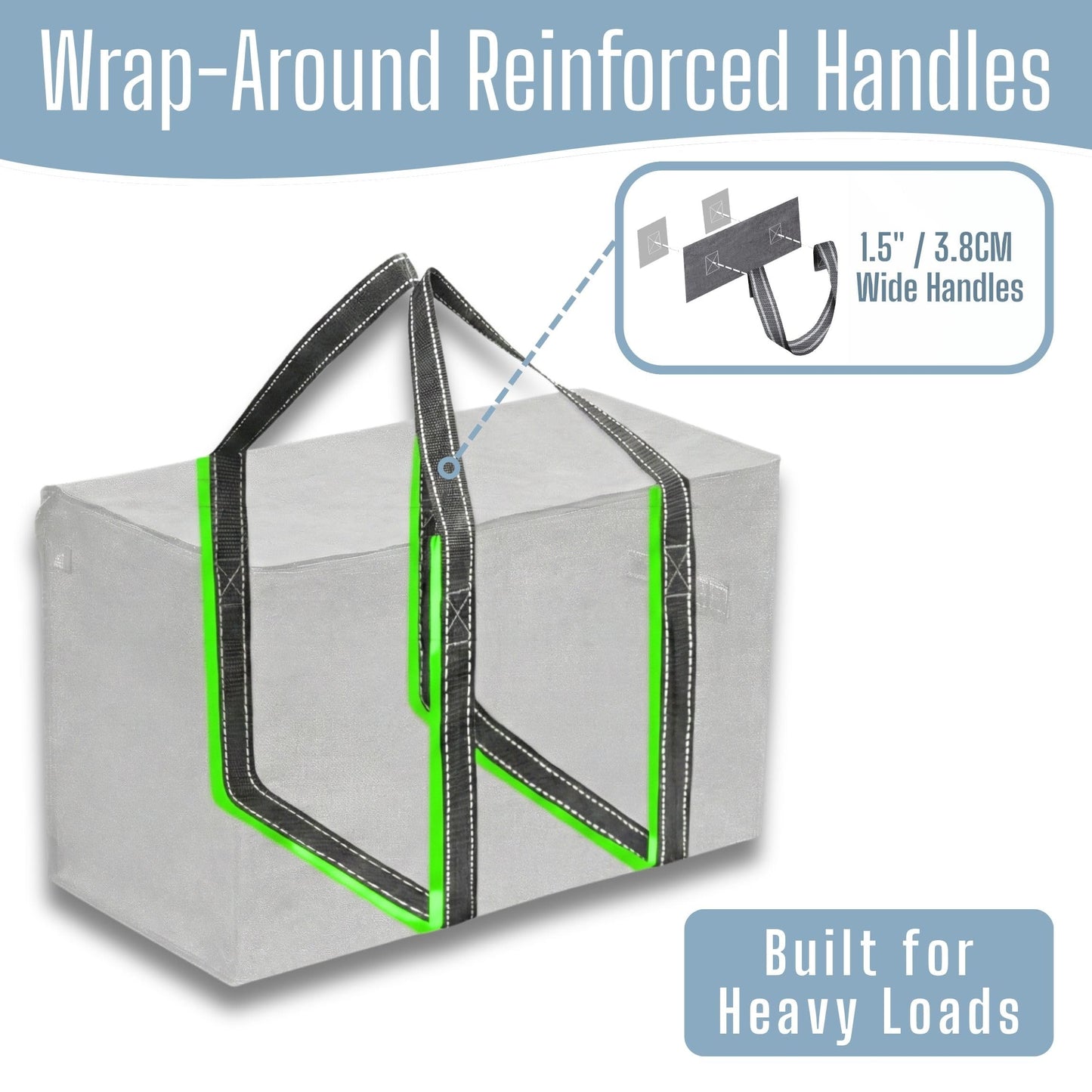 VENO Moving Bags, Moving Supplies, Moving Boxes, College Packing Storage Boxes with Lids Alternative, Heavy Duty Totes, Extra Large, Sturdy Handles, Zipper, for Packaging (Dark Gray, 10 Pack)