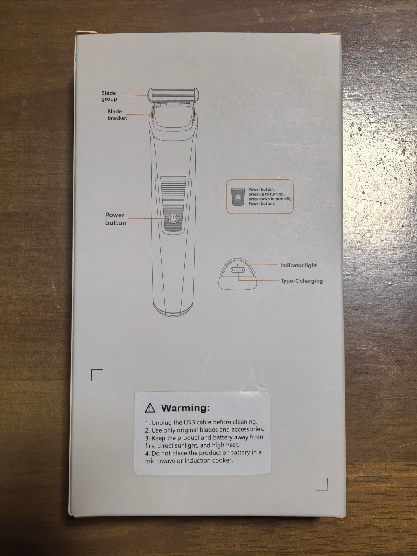 Compact Grooming Trimmer – USB-C Rechargeable, Ultra-Thin Blades, Replaceable Heads & Guide Combs for Travel