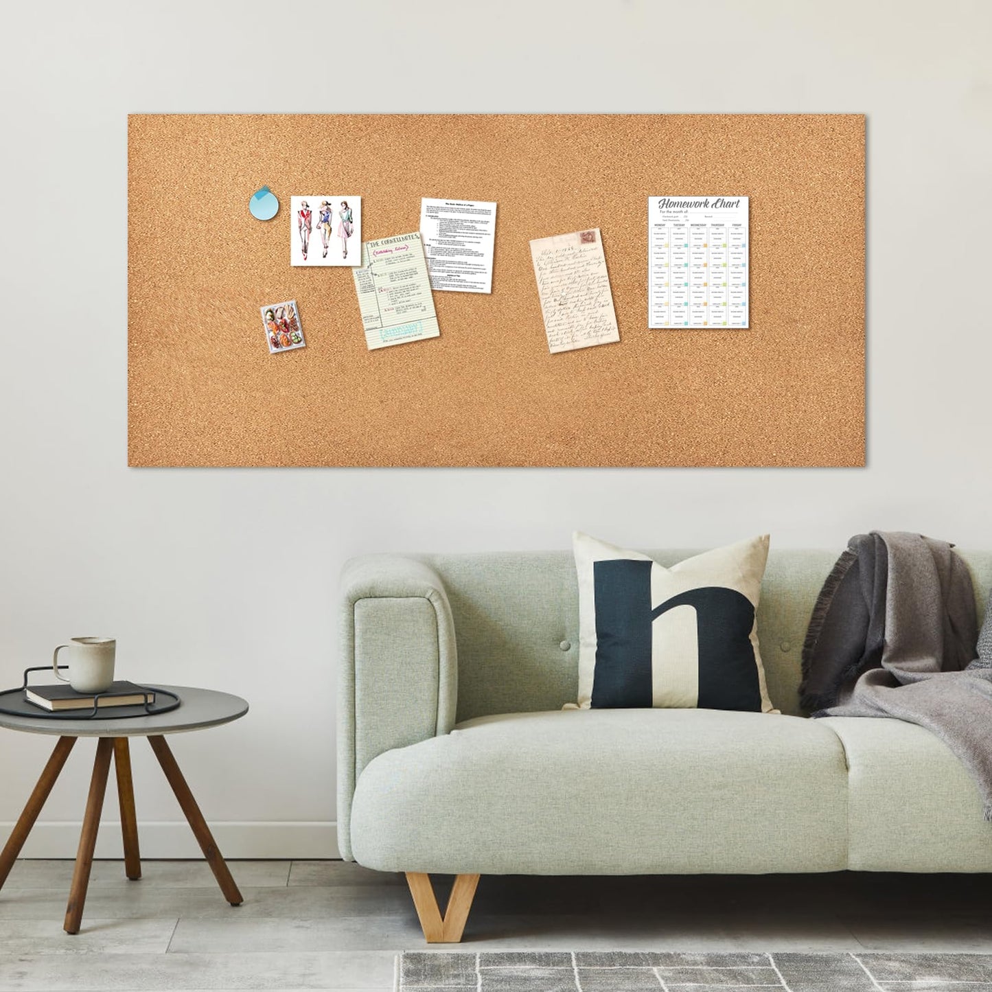 3mm Self-Adhesive Cork Board Roll, 1/8" Thick Cork Boards for Walls,11.8"x47" Cork Board Roll for Office, Home, School(120 * 180,Y)