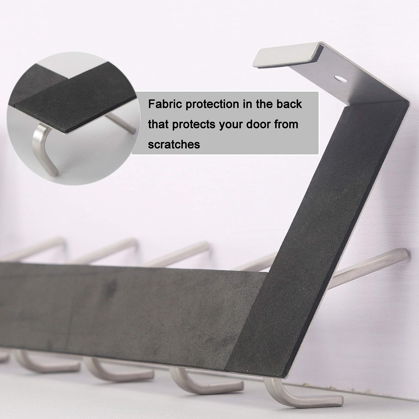WEBI Over The Door Hook:Over The Door Towel Rack,Door Coat Hanger Towel Hanger Over Door Coat Rack for Hanging Clothes,Hats,Bathroom,White,2 Packs