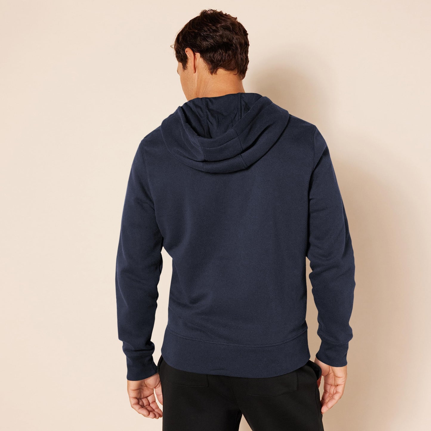 Amazon Essentials Men's Big & Tall Full-Zip Hooded Fleece Sweatshirt, Navy, 6X