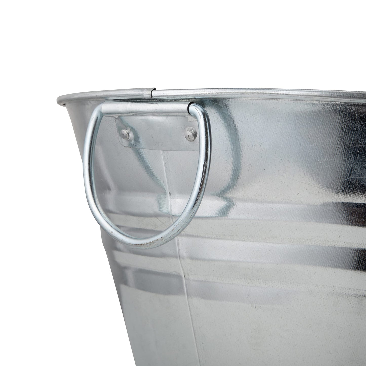 Katai - Galvanized Steel Drinks Bucket - Oval, 5.5 Gallon Rustic Style Drinks Tub, Carry Handles - with Bottle Opener
