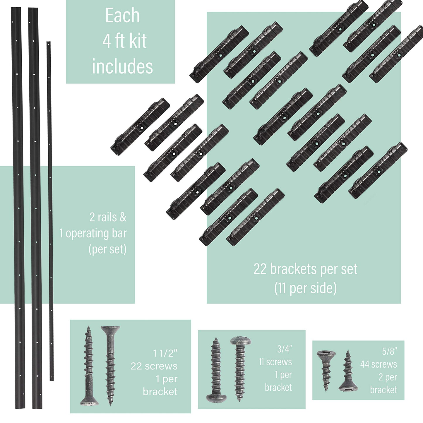 Flex-Fence, Decorative Versa Fence Louver System, Perfect for Gardens, Patios and Outdoor Spaces, Indoor and Outdoor Use, 1 Pack