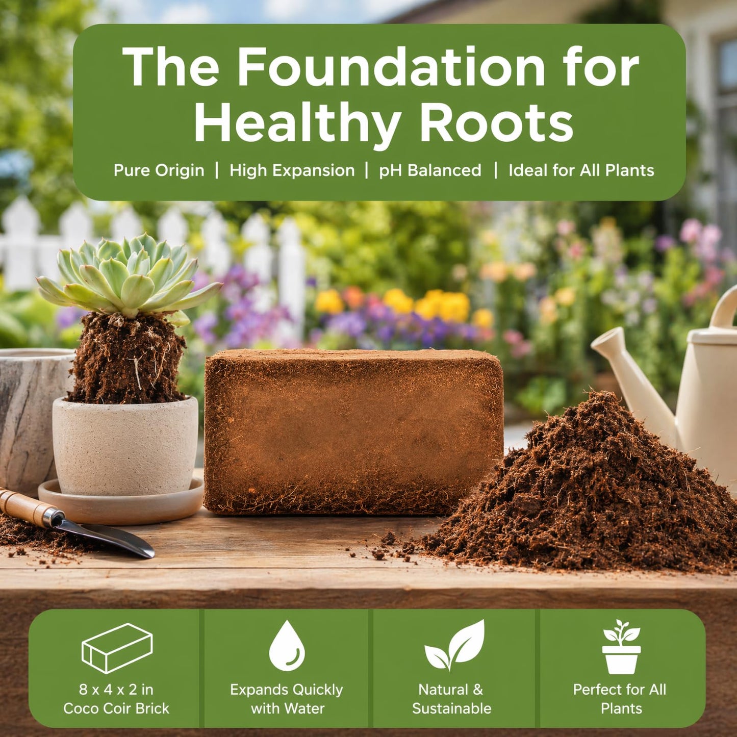 ZENFUN 12 Packs 17 lb Coco Coir Organic Brick for Plants, Natural Coconut Coir Pith, Compressed Coco Bricks, Coco Fiber for Soilless Gardening, High Nutrition Coconut Soil Coco Fiber