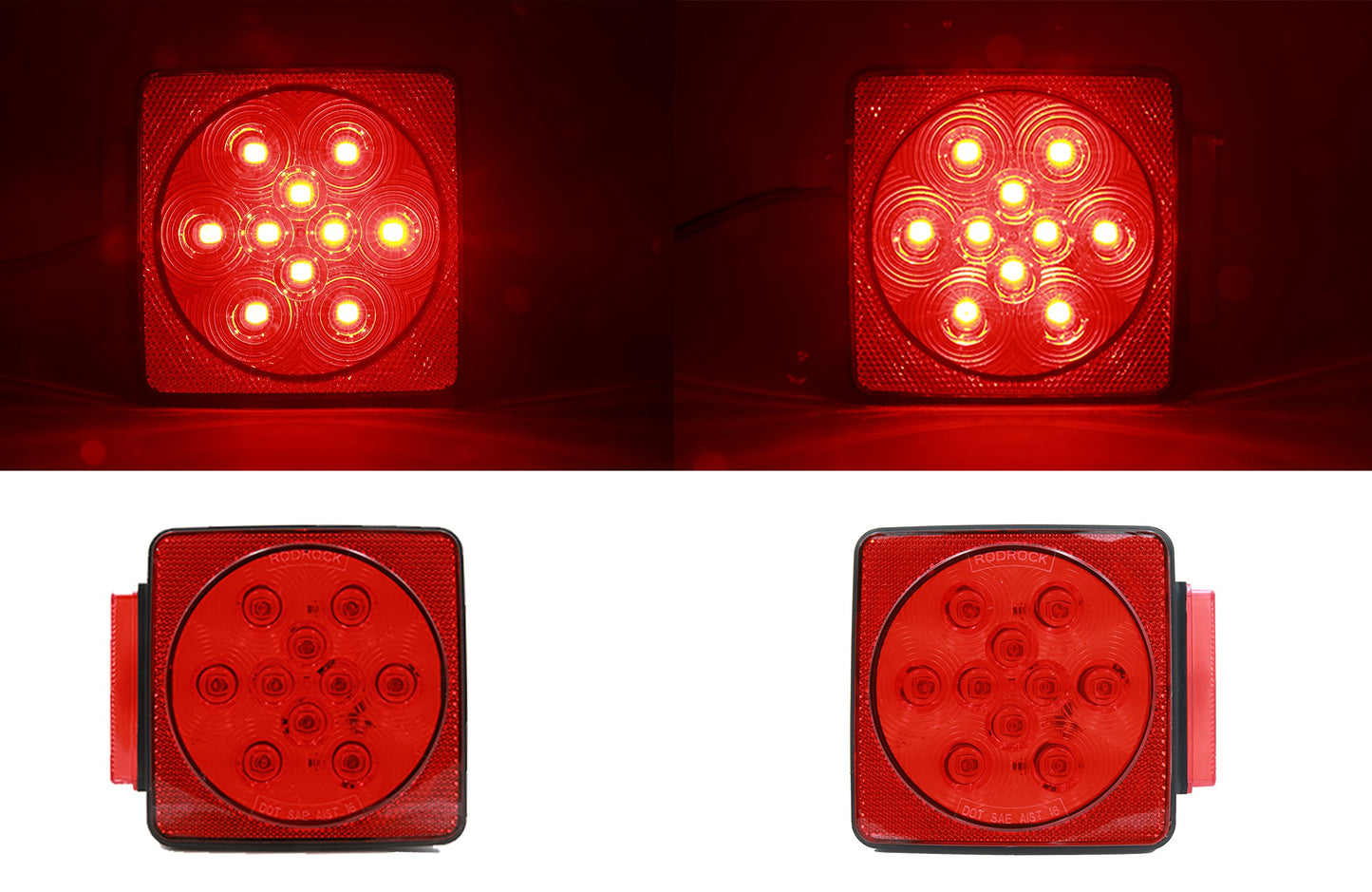 PEAKTOW PTL0101 Deluxe 12V LED Submersible Trailer Light Kit