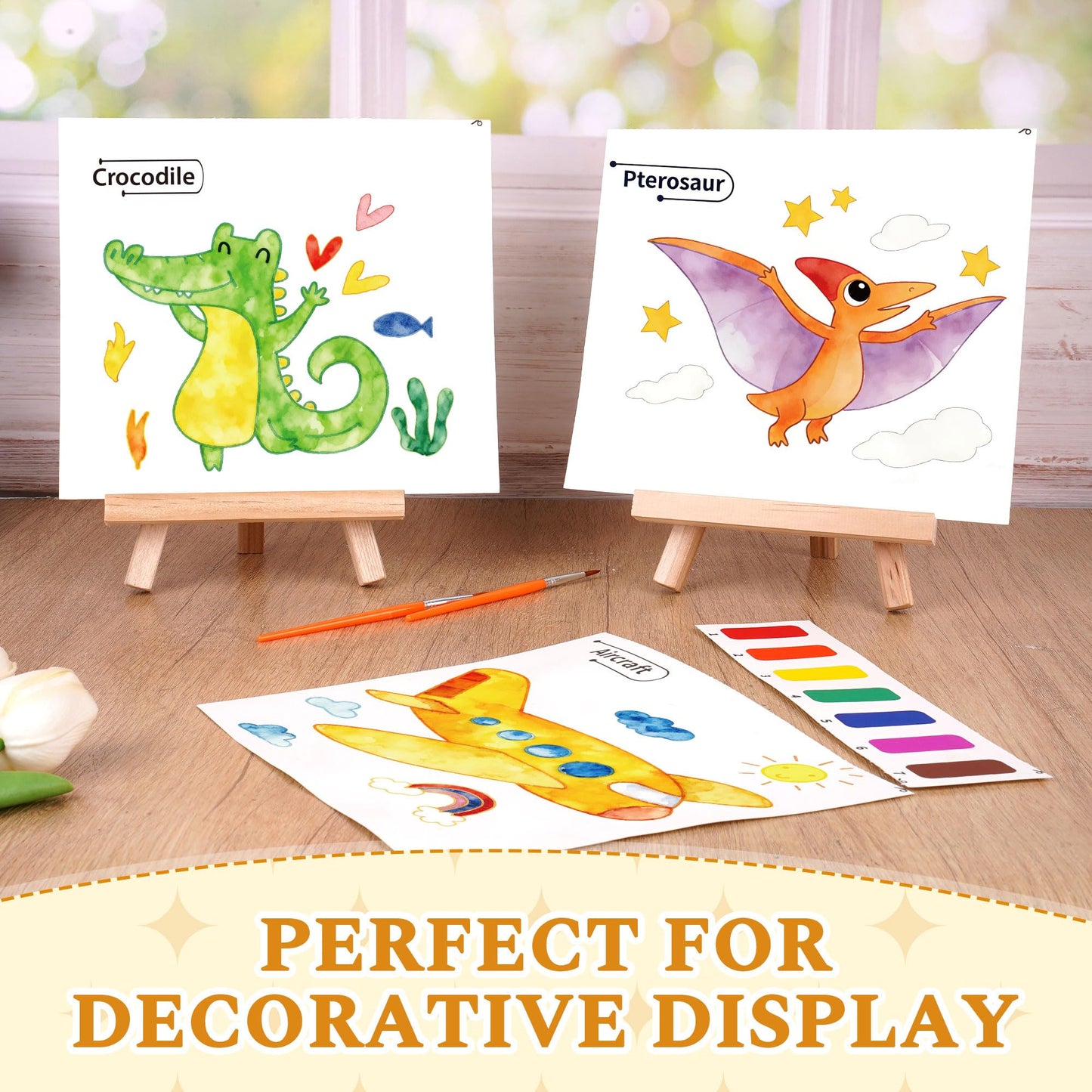 YPLUS Paint with Water Books for Toddler Activities, Watercolor Painting Paper for Kids Ages 3-8, Travel Toys Art Craft Gift for Drawing with Brush - 3 Themes