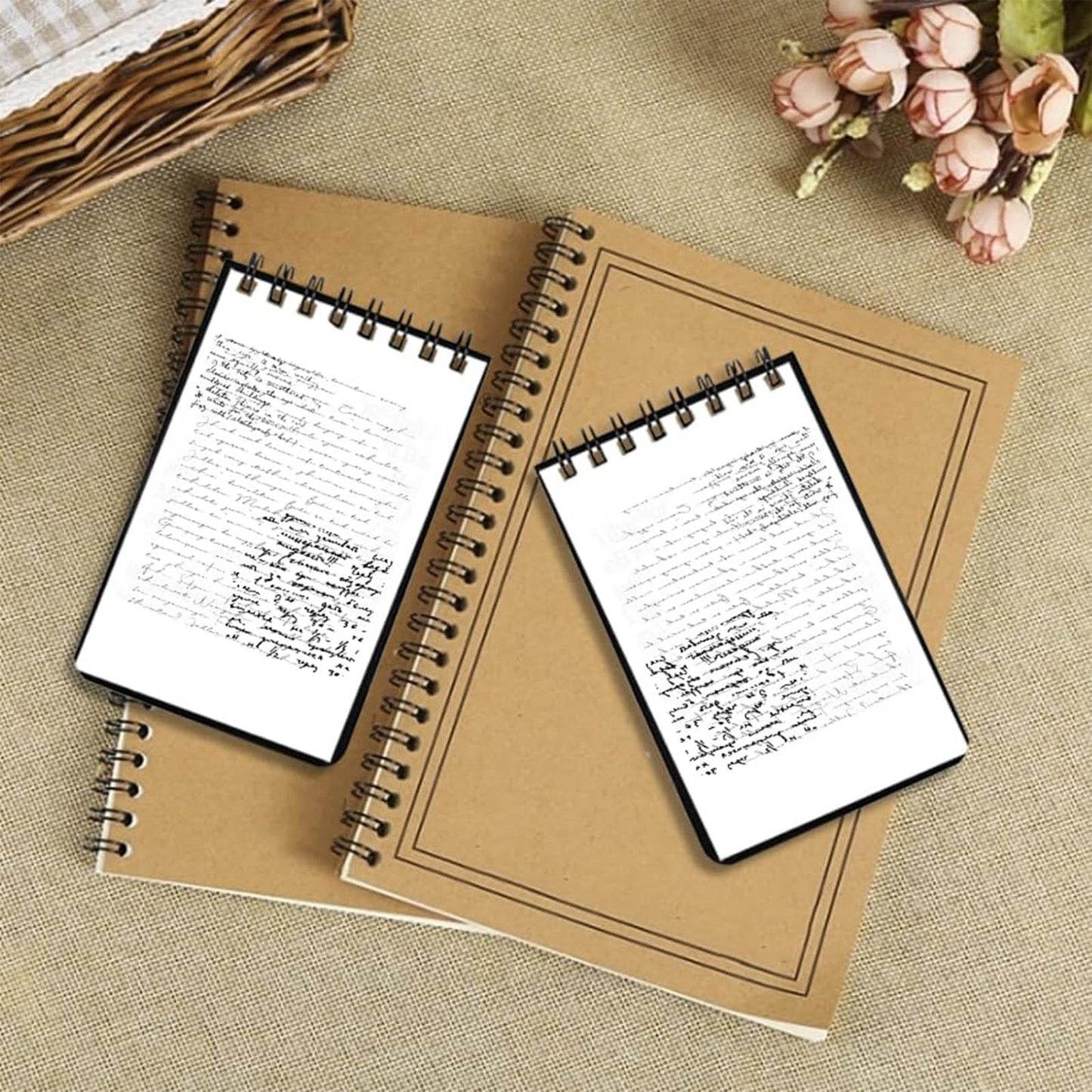 Voittozege 75 Sheets/50Pack Top Spiral Memo Pads, 3"x5" Small Spiral Notebook Lined, A7 Spirals Pocket Potebooks for Memo Pad at School, Home, Office, 5 Colors