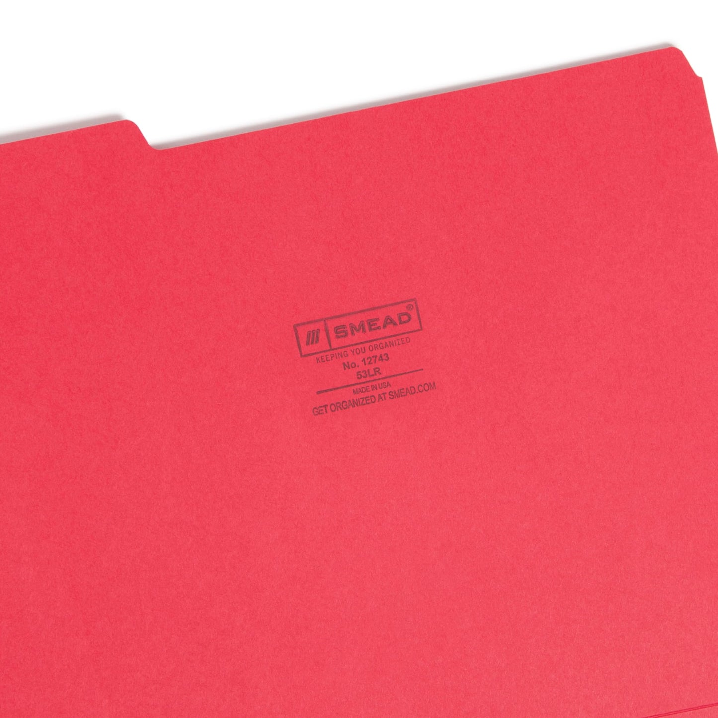 Smead Standard File Folders, 100 Count, Red, 1/3-Cut Tabs, Letter Size (12743)