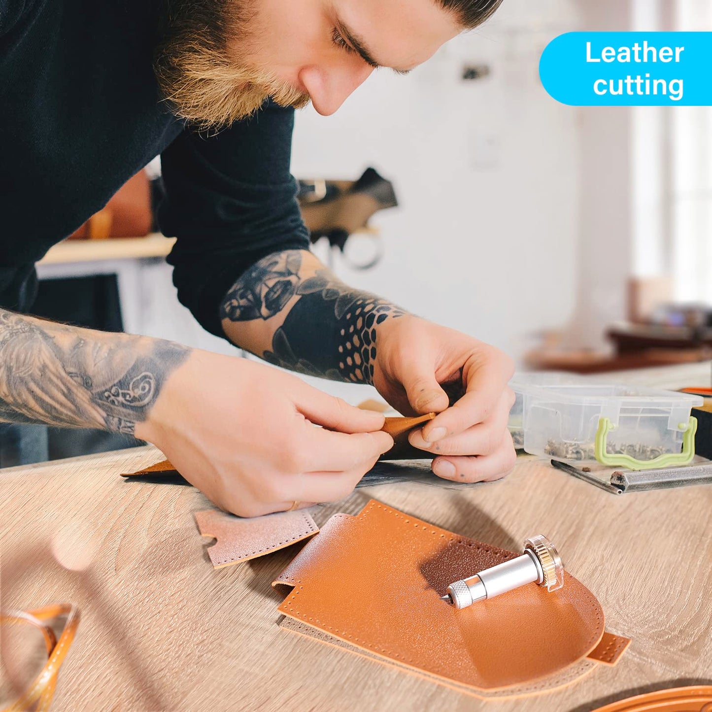 Knife Blade and Drive Housing Works for Maker4/3/Maker, Giftgorde Knife Blade and Drive Housing Perfect for Wood, Mat Board, Chipboard,Leather and More,Create Models, Leather Goods,Puzzles