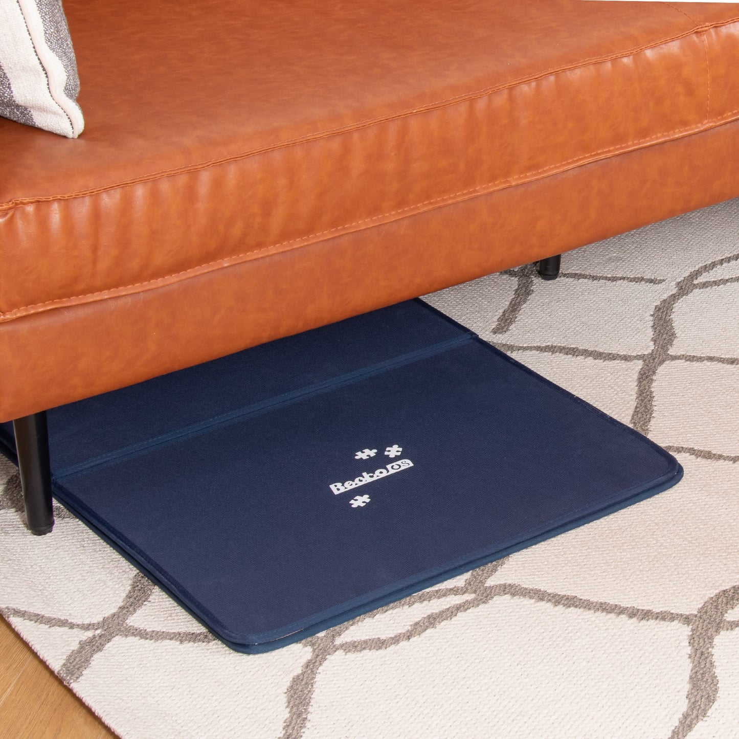 Becko Jigsaw Puzzle Board with 2 Trays Portable Jigsaw Puzzle Mat for Up to 1000 Pieces Puzzle Storage & Saver, Non-Slip Surface, (Blue/Khaki)