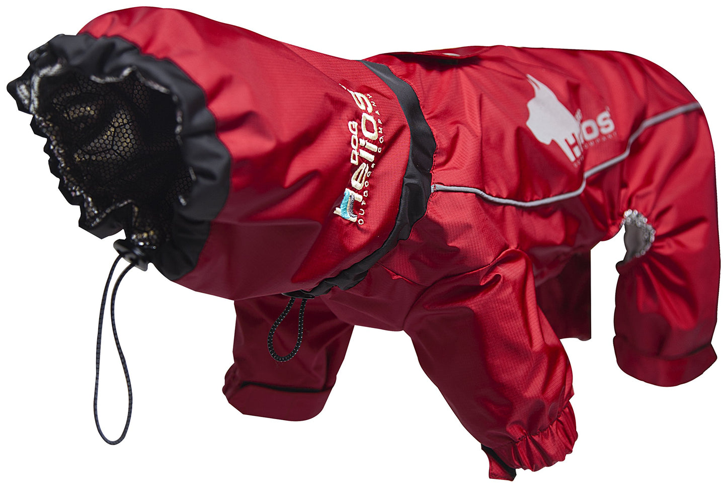 DOGHELIOS 'Weather-King' Windproof Waterproof and Insulated Adjustable Full Bodied Pet Dog Jacket Coat w/Heat Retention Technology, Large, Red