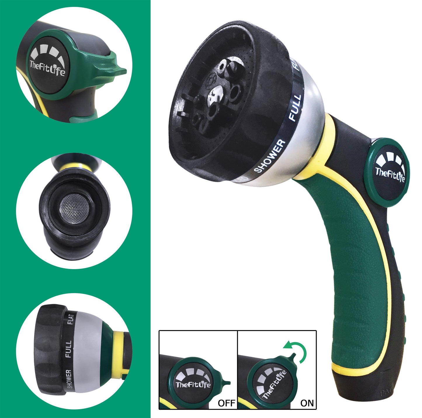 TheFitLife Expandable Garden Hose 50FT - Flexible Hose with Mutiple Layer Latex Inner and Solid Brass Fittings Free Spray Nozzle, 3/4 USA Standard Easy Storage Kink Free Retractable Water Hose