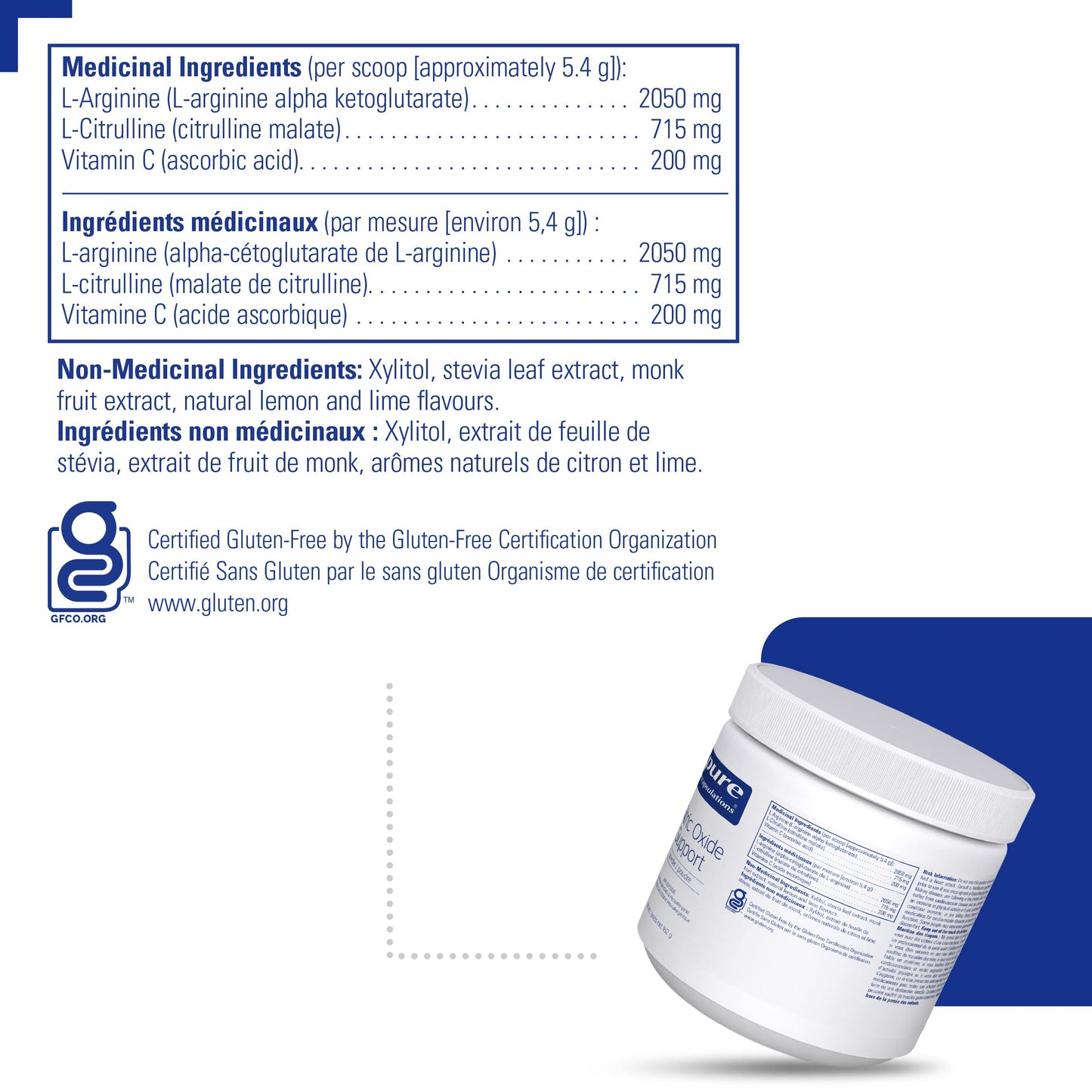 Pure Encapsulations Nitric Oxide Support - Cardiovascular Health - Antioxidant Support - Vegan & Gluten Free - 162 g Powder