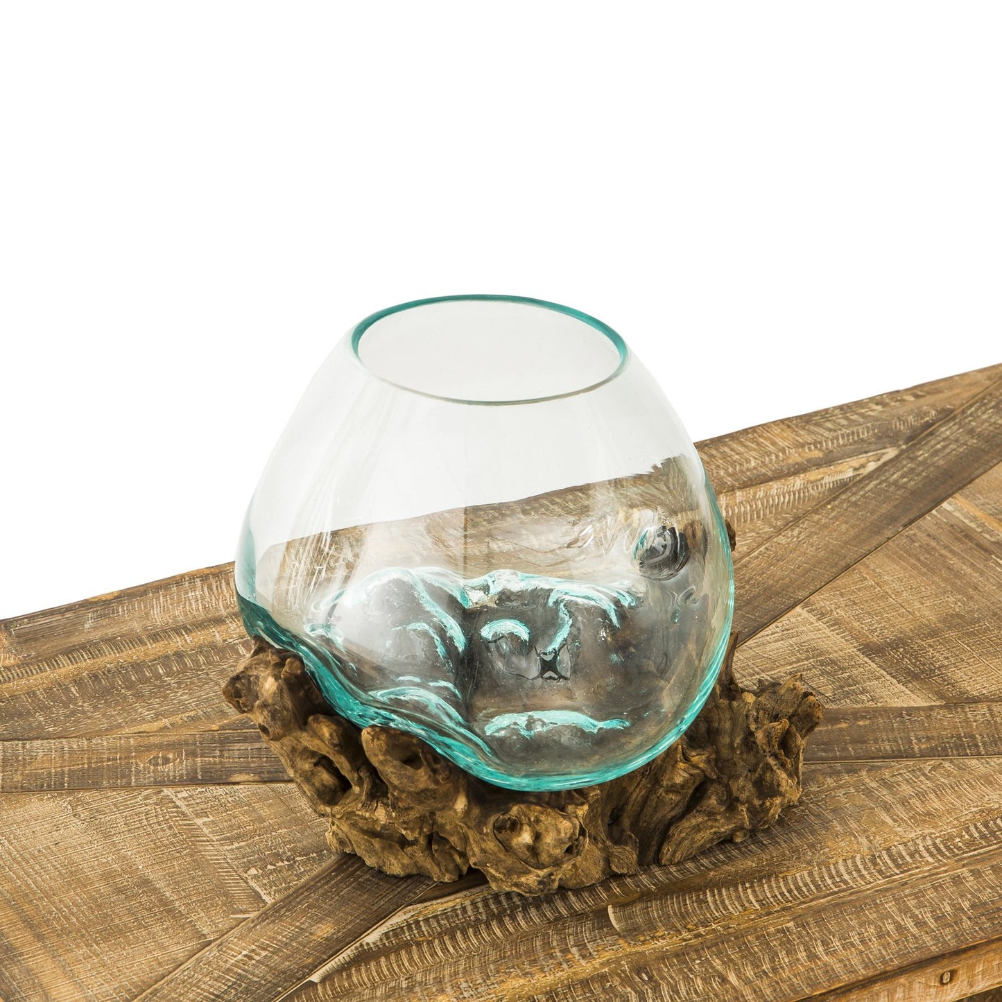 Cape Craftsmen Glass Planter on Driftwood