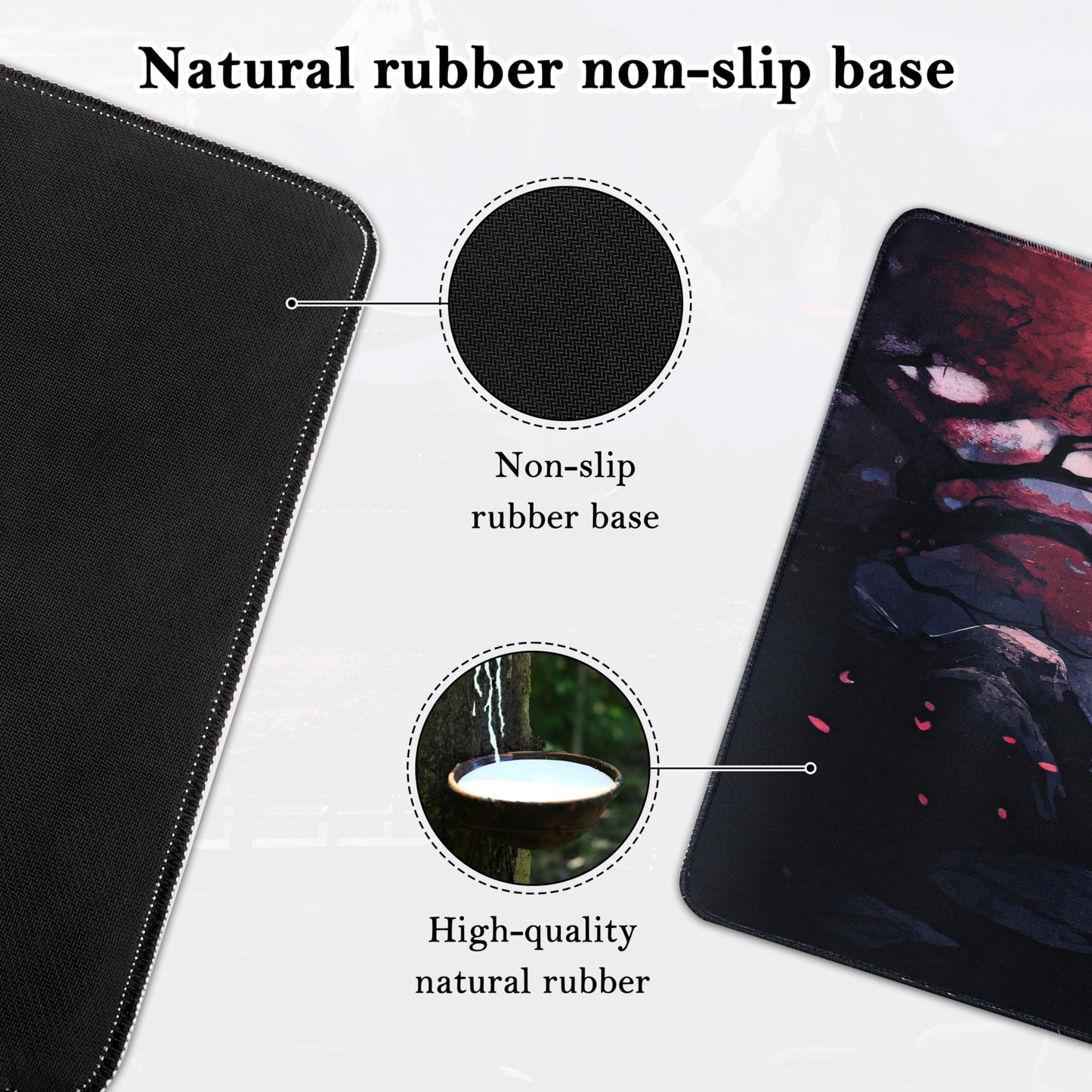 Yimomoyi Non Slip Mouse Pad, 120 x 40cm(47.2"x15.75"x0.12") Mouse Mat Extended, Gaming Mousepad Waterproof, Mouse Mat with Rubber Base, Mouse Pad Laptop for Office and Home (E)