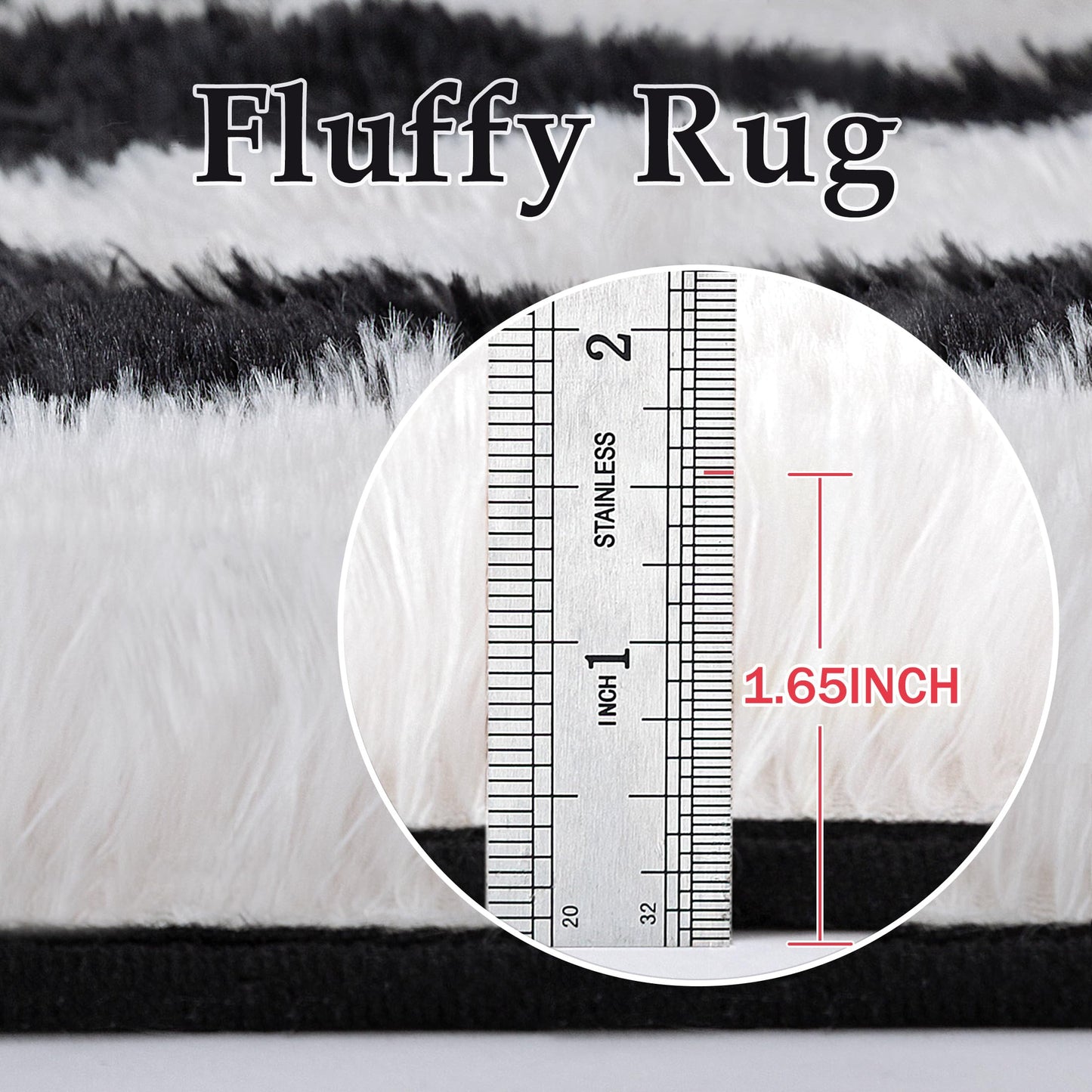 PureCozy 5x8 Black and White Checkered Rugs for Living Room Soft Modern Fluffy Shag Area Rug Washable Fuzzy Carpets Thickened Felt Bedroom Plaid Tapis Salon Plush Rug Nursery Home Dorm Aesthetic Decor