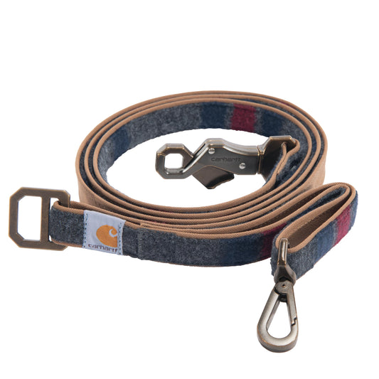 Carhartt Pet Durable Nylon Duck Leashes for Dogs, Reflective Stitching for Visibility, Blanket Stripe, One Size