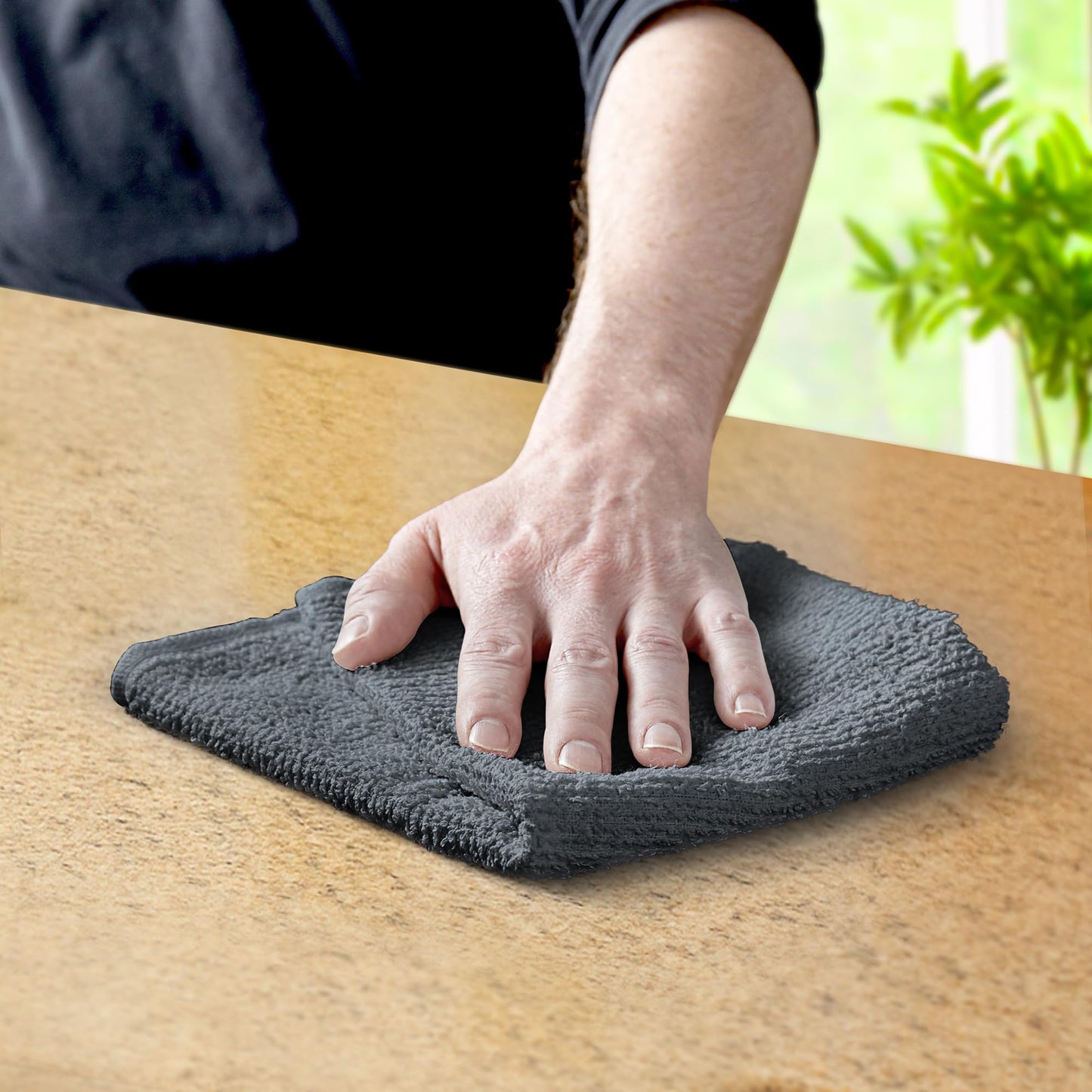 Avalon Towels Cotton Shop Towels – (Pack of 60) Size 12x14 Inches Cleaning Rags – Highly Absorbent Shop Rags and Multipurpose Cleaning Towels for Automobiles, Industries, Garage and Homes (Grey)