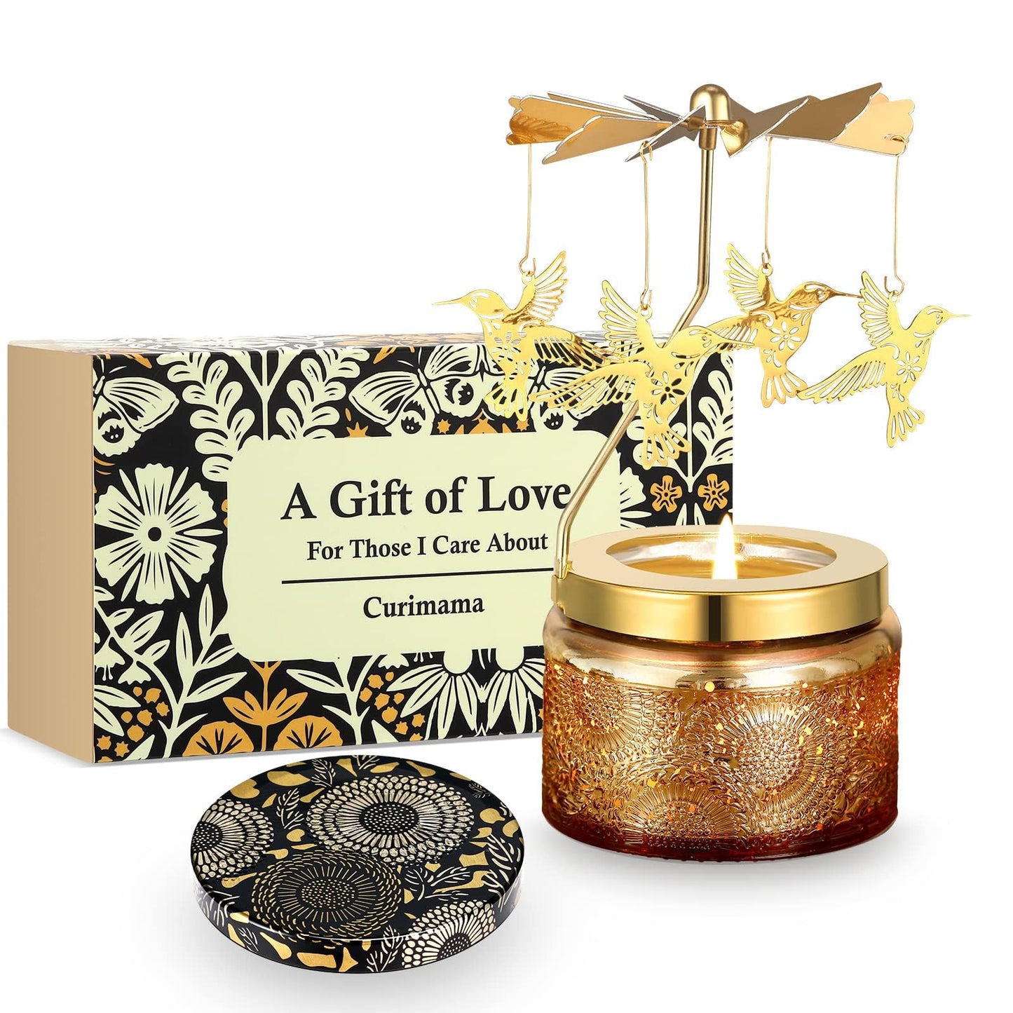 Hummingbird Rose Scented Candle Gifts for Women, Unique Birthday Presents for Mom Mother-in-Law Grandma Sister, Funny Friendship Candle for Her, Natural Soy Wax Aromatherapy Candle for Home Relaxation