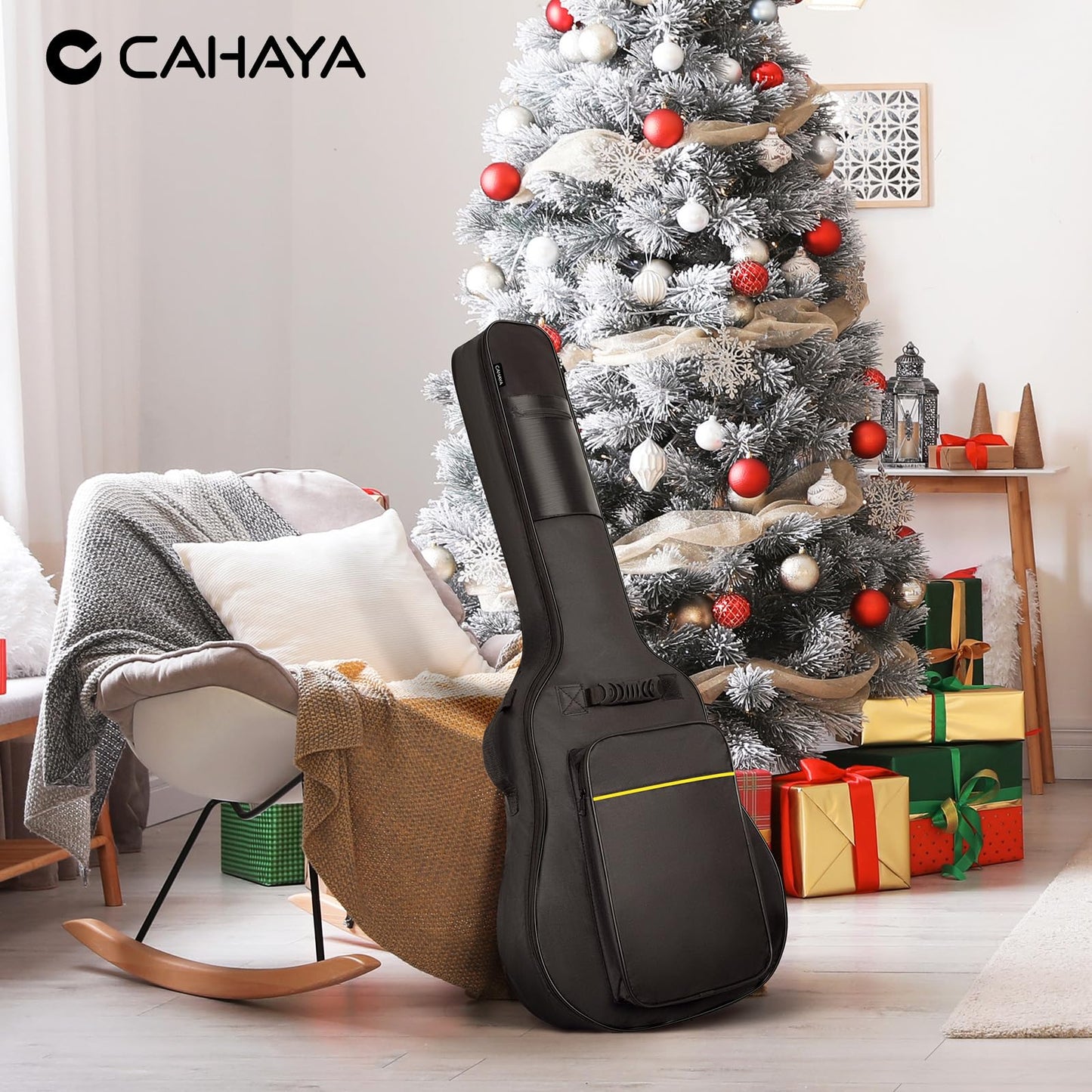 CAHAYA Guitar Bag Gig Bag Padded Backpack Oxford Cloth Water-Resistant with Large Pockets for Guitars Acoustic Guitar Bag CY000152