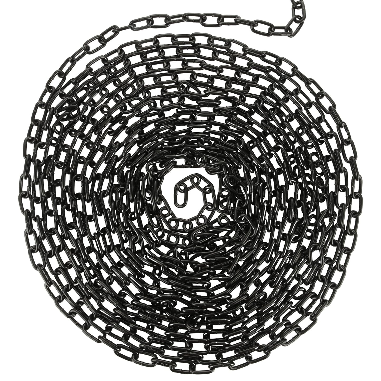 AKOLAFE 3/16" Black Chain Link 26.2 ft Long Heavy Duty Chain Bulk Decorative Chain for Hanging Hammock Chair Metal Porch Swing Chain Kit Carbon Steel Gate Chain for Outdoor Fence Boxing & Punching Bag