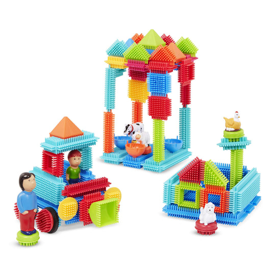Battat – Bristle Blocks – STEM Interlocking Building Blocks – 113 Pieces Playset – Reusable Storage Case – Developmental Toys for Toddlers & Kids – Deluxe Builder Case – 2+ Years