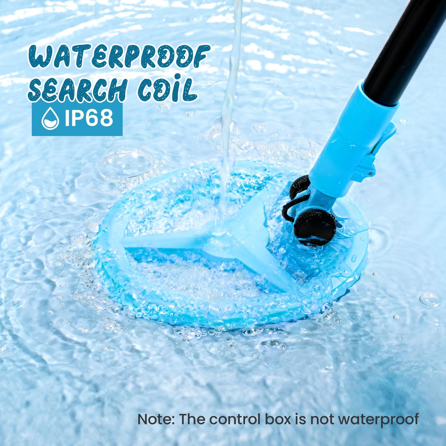 Metal Detector for Kids, Smofrees USB Rechargeable Small Kids Metal Detector, Adjustable 24"-34" Portable Childrens Metal Detector with Funny LCD Display for Outdoor Exploration, Blue